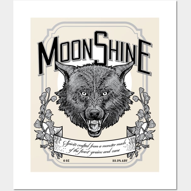 Moonshine Wall Art by NeonRobotGraphics